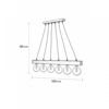 NG Lighting Kremasto Fotistiko Rag Xeiropoiito Metalliko Kafe/Skouria Exafoto E27 100x80cm 2027465